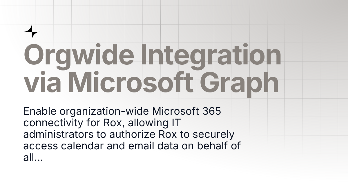 Orgwide Integration via Microsoft Graph | ROX Docs